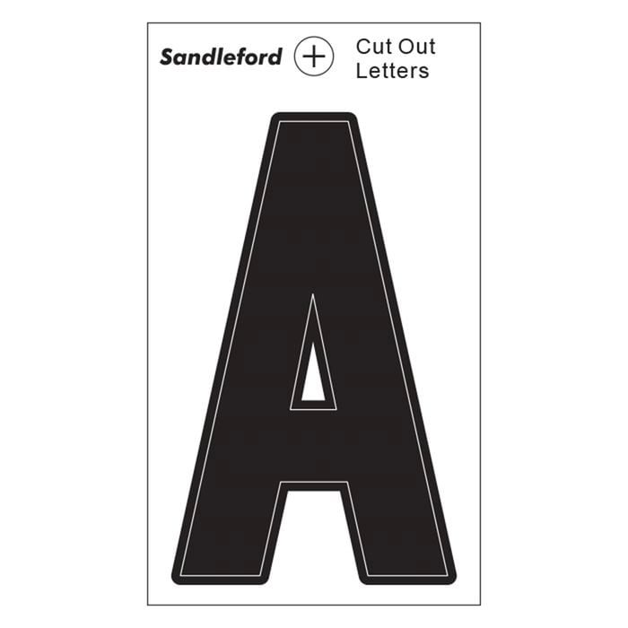 Sandleford 85mm A Black Self Adhesive Cut Out Letter