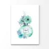 Light Green Blue Perfume Print 100% Australian Made 60x90cm (Stretched Canvas)
