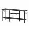 Ufurniture 120cm TV unit Cabinet Entertainment Center TV Stand Media Console Table with Open Shelf Black