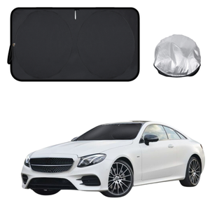 Front Windscreen Sun Shade for Mercedes-Benz E-Class 2017 - Current Coupe/Cabriolet (C238 A238) - Standard 150 x 85 cm - Black