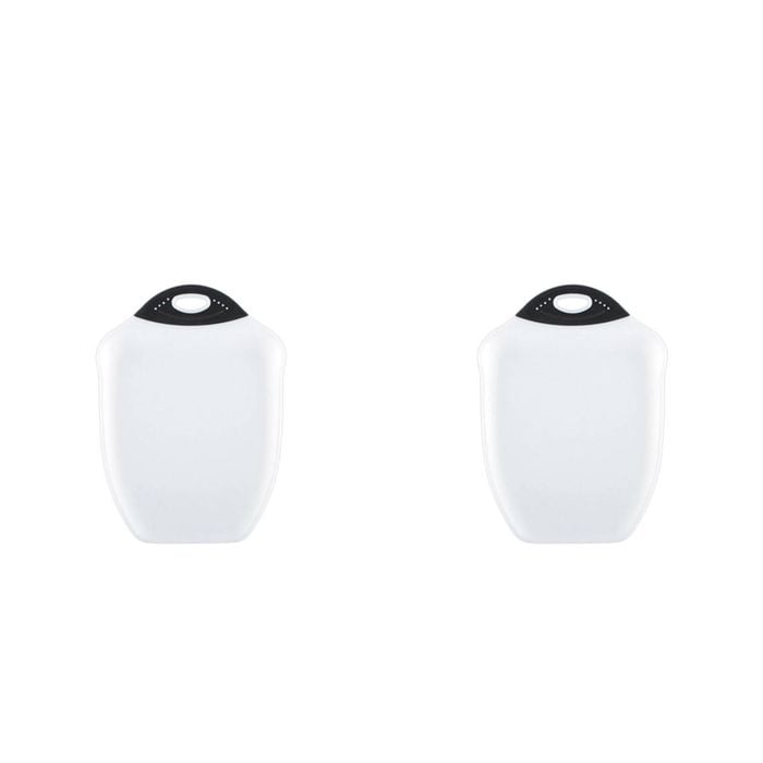 2x Dexas 33cm Chop & Scoop Cutting Board Veggie Chopping Med White/BLK