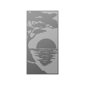 Walpix 1800 x 900 x 0.95mm Perforated Pre-Painted Metal Decorative Screen Flat Profile Sunset - Basalt - 0.95mm Basalt
