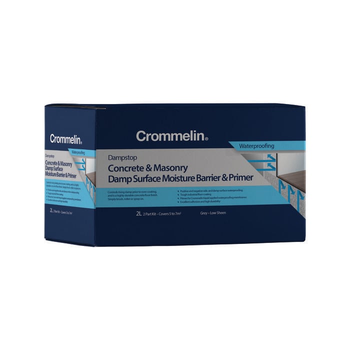 Crommelin 2L Dampstop Concrete And Masonry Damp Surface Moisture Barrier And Primer