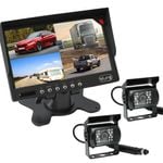 Elinz 7" Quad Monitor Splitscreen with 2 Camera Package - 2 Camera Package