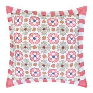 J.Elliot Home Zoe Cushion 50x50cm Bubblegum & White Multicolour