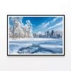 Winter, Frozen Lake, Trees, Sky  Print 100% Australian Made 120x90cm  (Poster)
