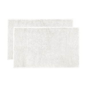 2pc Bambury Bathroom Floor Elvire Bath Mat 2 Pack Ivory Cotton Woven