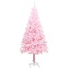 vidaXL Artificial Pre-lit Christmas Tree with Stand Xmas Decoration Pink PVC