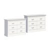 Ashford Chest of Drawers White 6 Drawer Dresser x 2