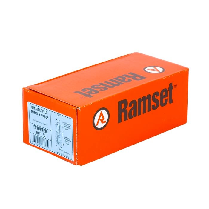 Ramset 10 x 40mm Galvanised DynaBolt Plus Hex Nut Bolt - 50 Pack
