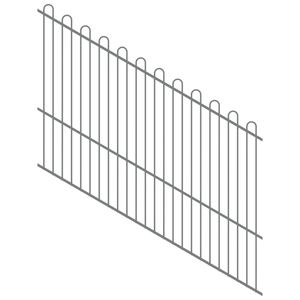ProtectorAl 1201-2400W x 1800H Palladium Silver Loop Top Pool Fence Panel Raked 16-30º