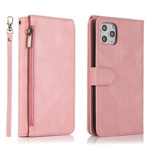 Flip Leather Case Wallet Card Slot Cover - For Apple iPhone 13 Mini (Pink)