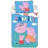 Peppa Pig Family Cotton Quilt Cover Set - Toddler Bed Size