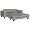 vidaXL Dog Bed Dog Sofa with Extension Puppy Bed Pet Supply Light Grey Velvet
