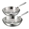 Tramontina Tempo Stainless Steel 2 Piece Frying Pan Set 25cm & 30cm