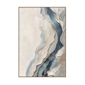 Riverstone II Hand-Painted Textured Canvas Wall Art