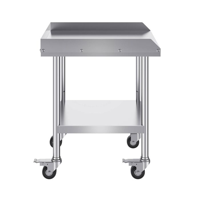 Vevor 610x610x751.6mm Stainless Steel Work Table Silver for Restaurant Home Hotel