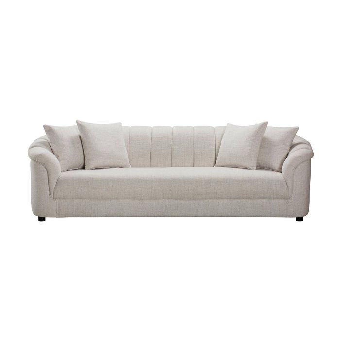 Yorker 4 Seater Fabric Sofa Beige