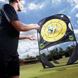 NRL Pop Up Passing Target Fold Away Practice Set w Carry Bag