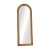 Oikiture Full Length Mirror Elegance Arch 165x60cm Walnut Wood Floor Mirrors