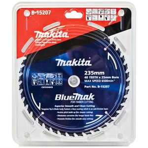 Makita 235mm 40T BlueMak Circular Saw Blade