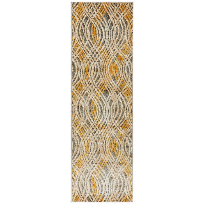 The Rug Connection Fantasy Rust 300x80cm - Medium Runner Pet Friendly Indoor Rug
