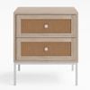 Rattan Cane Bedside Table with Drawers