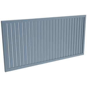 ProtectorAl 1001 - 2000 x 300 - 1000mm Deep Ocean Vertical 9mm Gap Aluminium Welded Slat Panel Vertical 9mm Gap