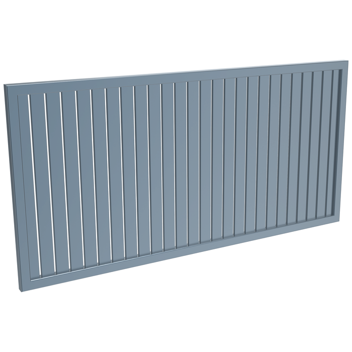 ProtectorAl 1001 - 2000 x 300 - 1000mm Deep Ocean Vertical 9mm Gap Aluminium Welded Slat Panel Vertical 9mm Gap