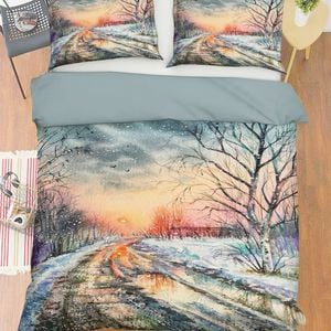3D Sunny Snow 397 Bed Pillowcases Quilt Queen Size