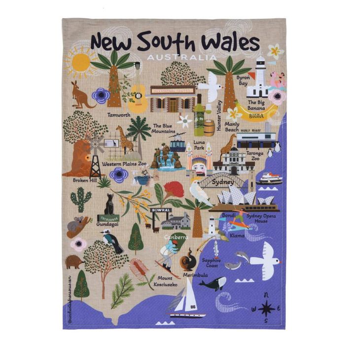 Ashdene Land Down Under Kitchen Towel