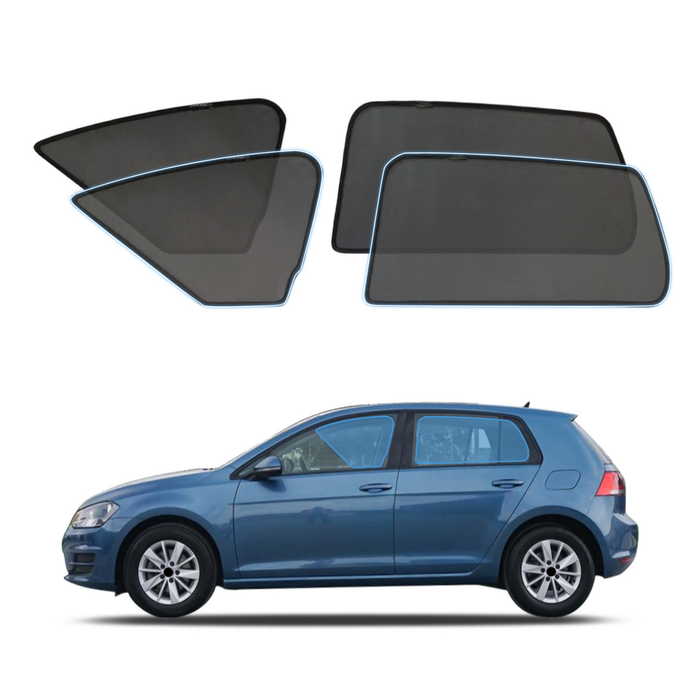 AUSGO Magnetic Window Sun Shade for Volkswagen Golf 7th Gen MK7 MK7.5 Hatch 2013-2020 4-Piece Set Car Shades