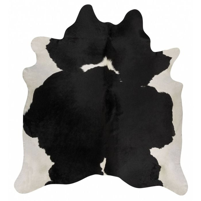 Premium Brazilian Cow Hide Black 200x150 Cm Appox - Medium Indoor Floor Rug