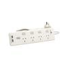 HPM 4 Outlet USB Charging Switched Powerboard White