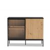 Big Lot 104cm Artisan Oak / Black Brooklyn 2 Door Buffet with LED