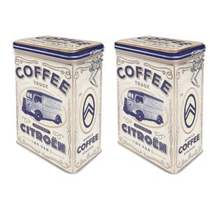 2PK Nostalgic-Art Citroen Truck Clip Top Storage Tin/Decoration 7.5x11x17.5cm