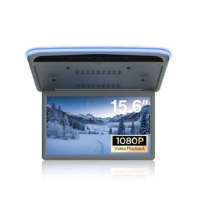 Elinz 15.6" Car Overhead Flip Down Android Monitor Grey