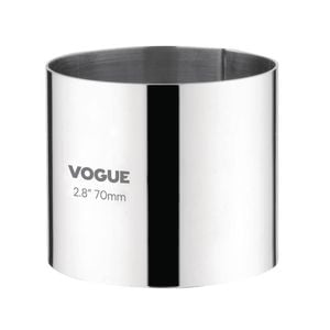 Vogue Mousse Ring Stainless Steel Commercial Grade Baking Mould 60(h) X 70(ø)mm