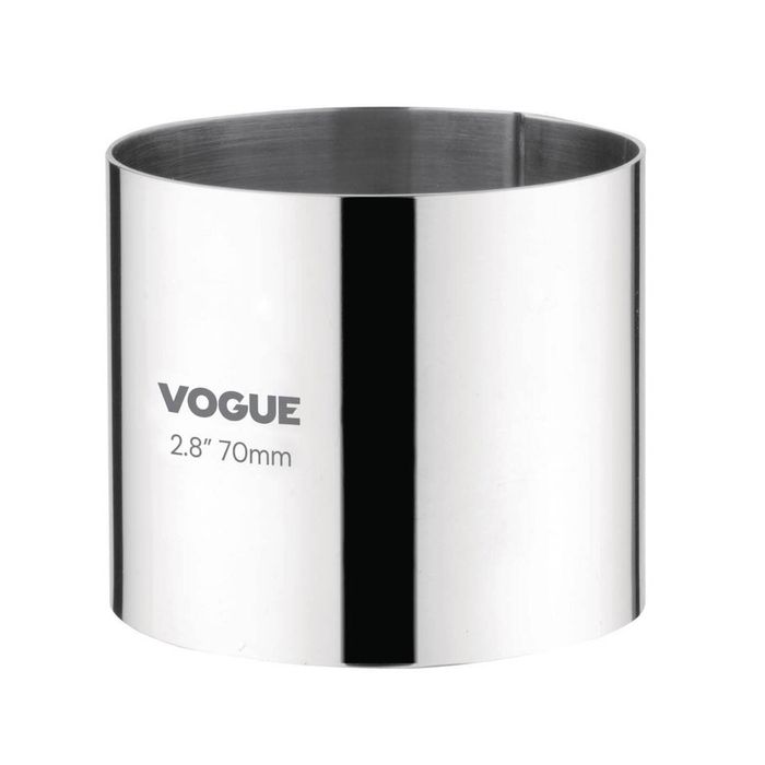 Vogue Mousse Ring Stainless Steel Commercial Grade Baking Mould 60(h) X 70(ø)mm