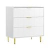 Chest of 3 Drawers Storage Cabinet Dresser White