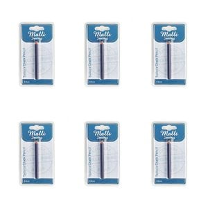 6pk Malli Tailors Dressmaker Chalk Pencil Fabric Marking Tool 128.8cm Assorted