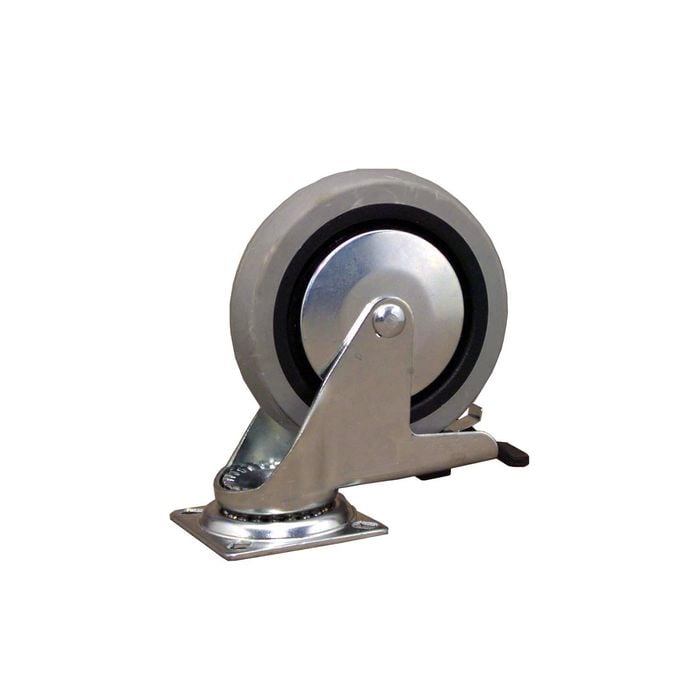 Move It 100mm Grey Rubber Heavy Duty Swivel Brake Castor