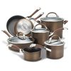 Circulon Symmetry Nonstick Induction 11 Piece Cookware Set  Chocolate