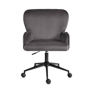 La Bella Grey Desk Armchair - Home Office Swivel Chair Adjustable Height Seat PLUME