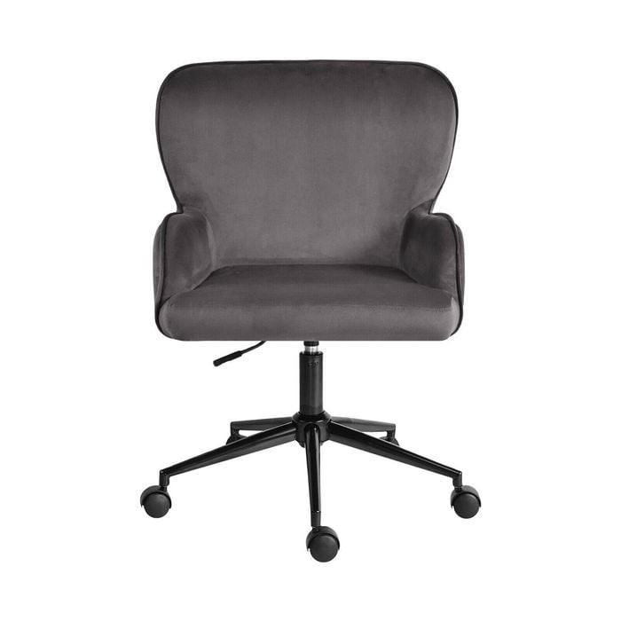 La Bella Grey Desk Armchair - Home Office Swivel Chair Adjustable Height Seat PLUME
