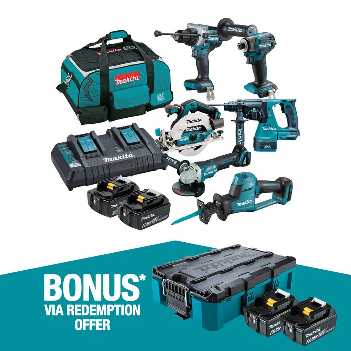 Makita 18V Brushless 6 Piece Combo Kit DLX6136TX1