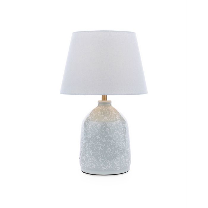 Clay & Kin 39cm Duck Egg Fern Table Lamp