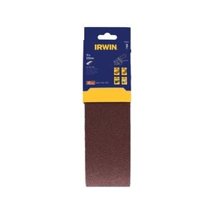 IRWIN 75 x 533mm 40G Sanding Belts - 3 Pack