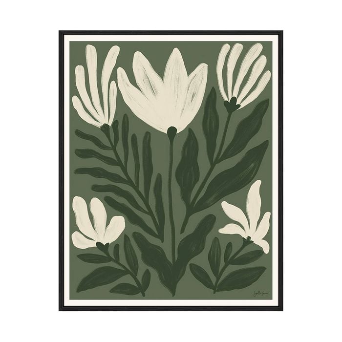 Artey | Simple Petals II - Framed Canvas - Black Frame - 55 x 70cm