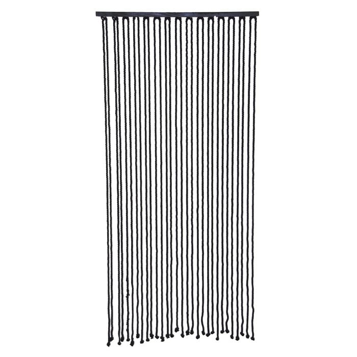 Pillar 90 x 200cm Black Nautica Door Curtain